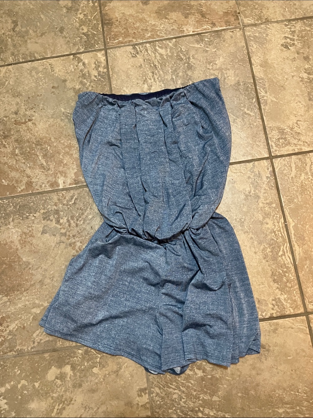 Ariella Heathered Blue Romper